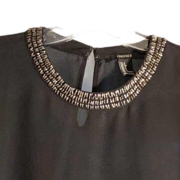 Forever 21 Shirt Womans Sheer Black Size Small - Picture 3 of 10